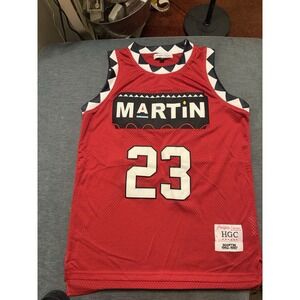 Headgear Classics Martin‎ Lawrence Marty Mar 23 Basketball Jersey Red Mens Small